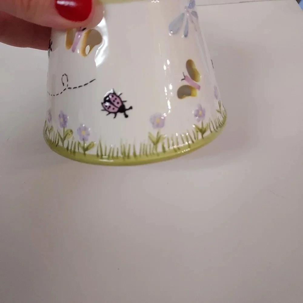 Yankee Candle Small Jar Shade and Plate Bees Butterflies Dragonflies Ladybugs